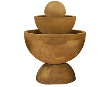 Tondo Deep Outdoor Cast Stone Garden Fountain Large Fountain Tuscan